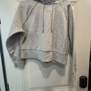 Universal Thread Light Gray Women's Cowl Neck Sweatshirt